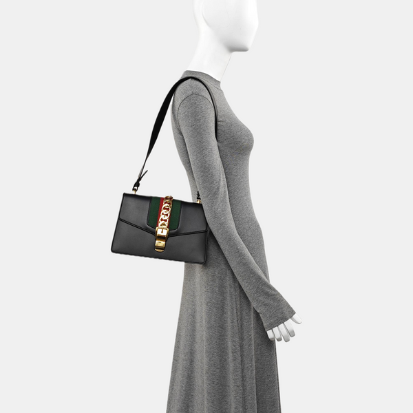 Sylvie Small Calfskin Black