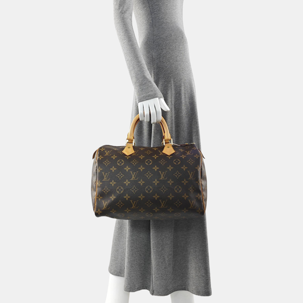 SPEEDY 30 Monogram Coated Canvas Brown