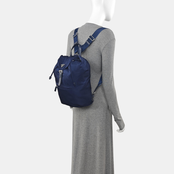 Nylon Backpack Blue