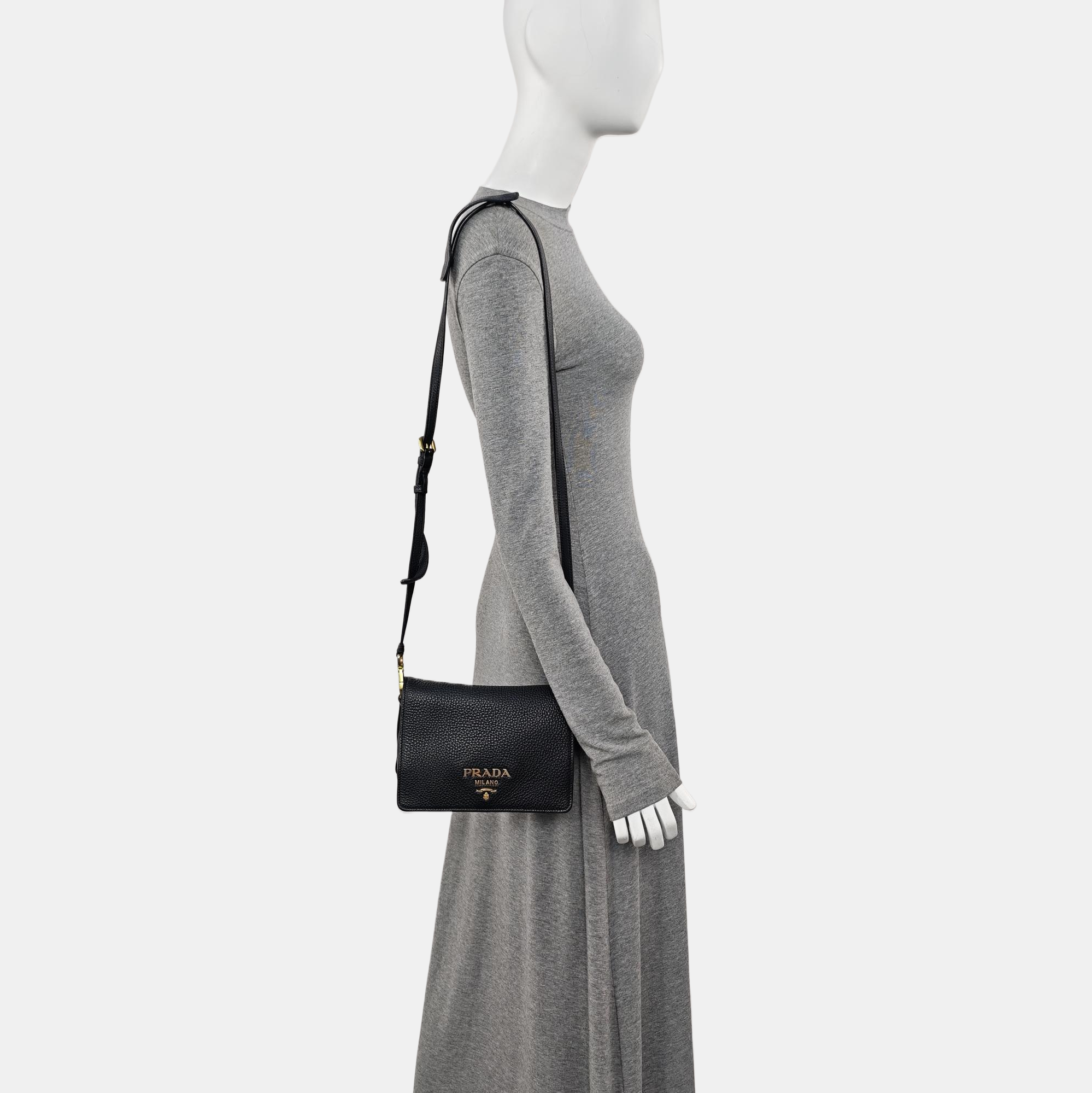 Calfskin Shoulder Bag Black