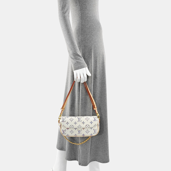 IVY Monogram Coated Canvas White