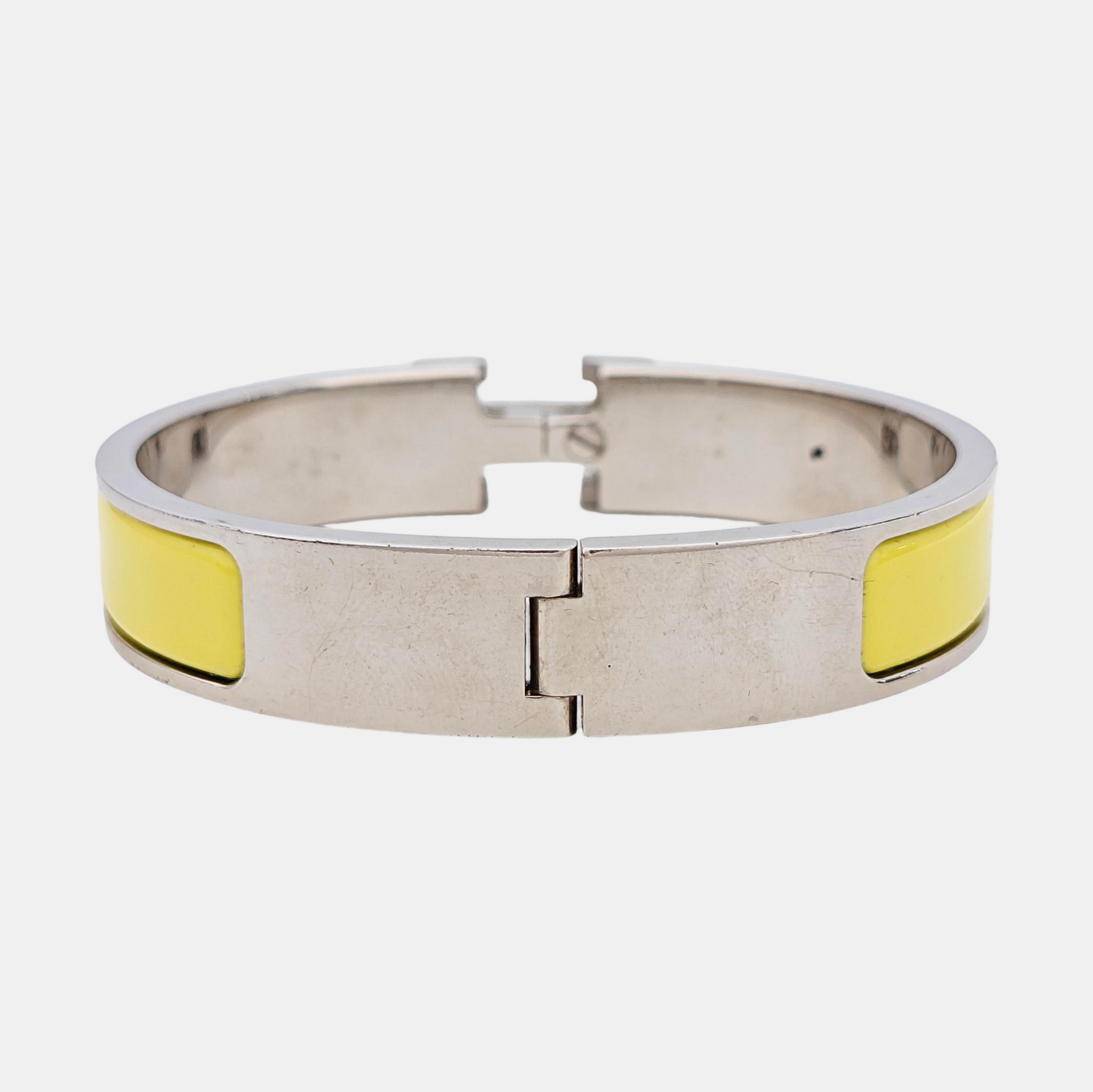 Clic H Metal Silver Bangle