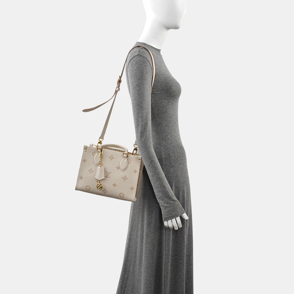 ONTHEGO PM Monogram Calfskin Beige