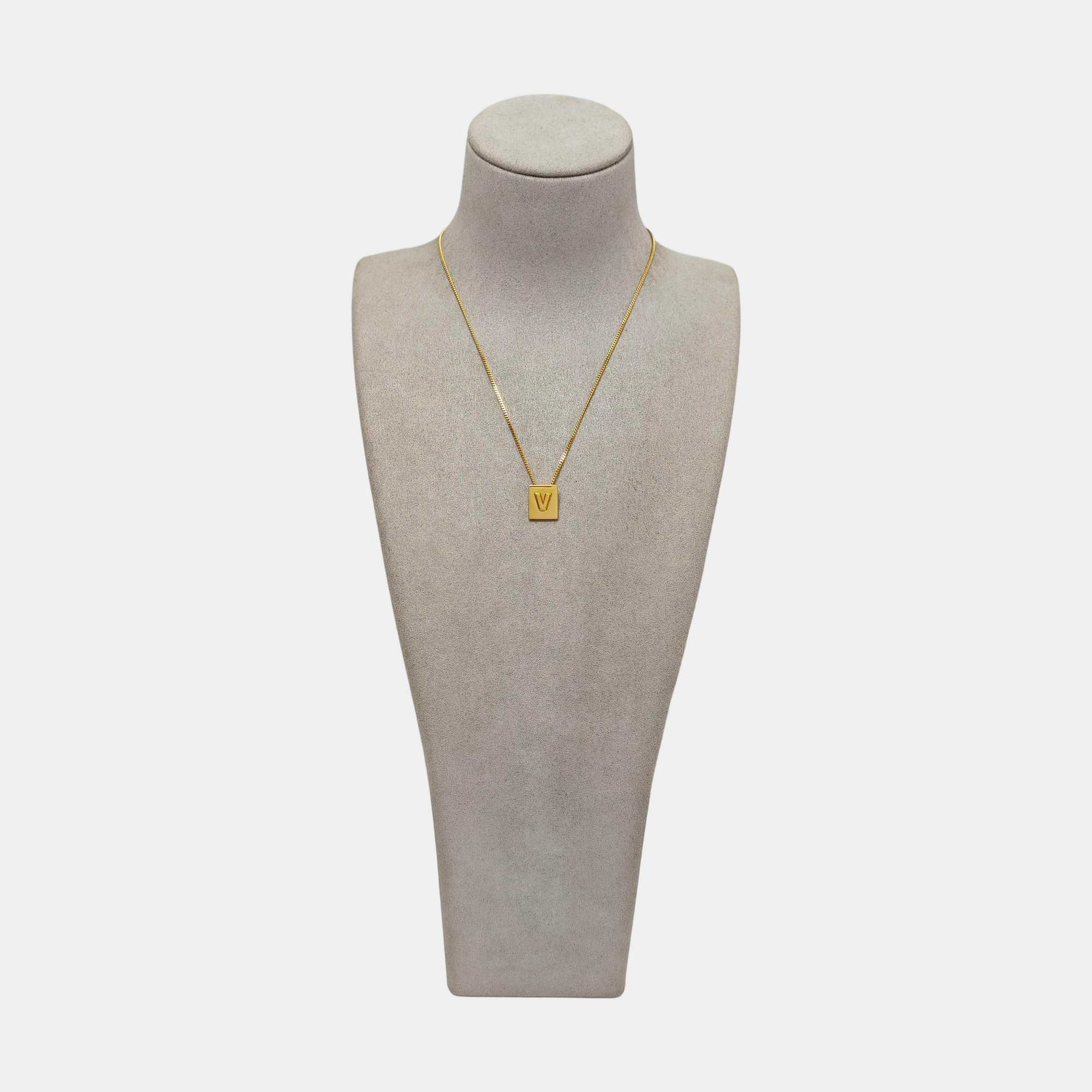 ALPHABET Brass Gold Necklace