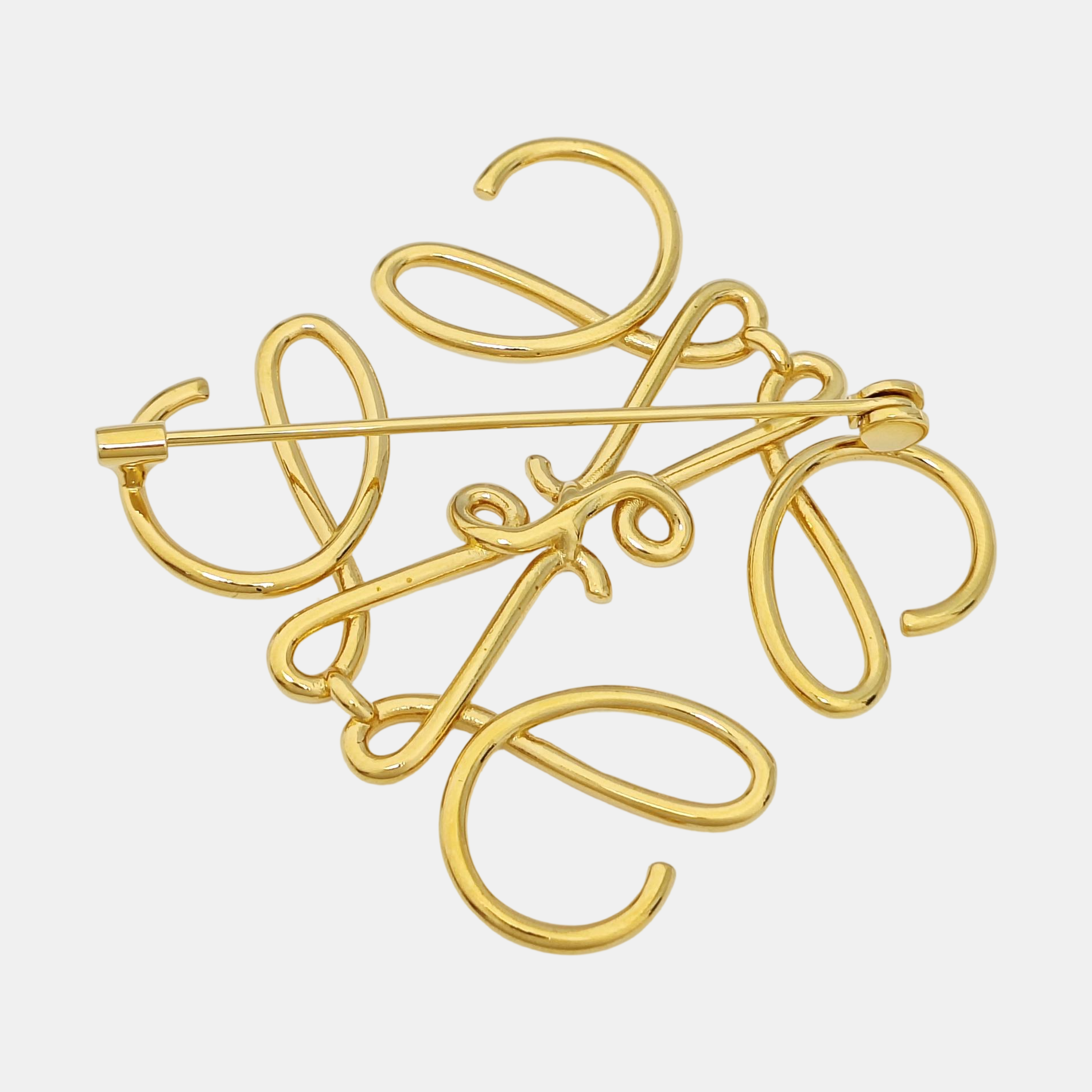 Anagram Metal Gold Brooch