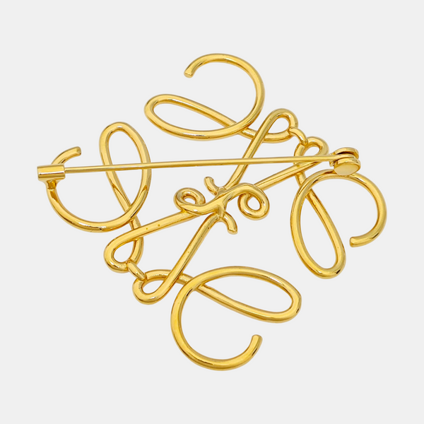 Anagram Metal Gold Brooch