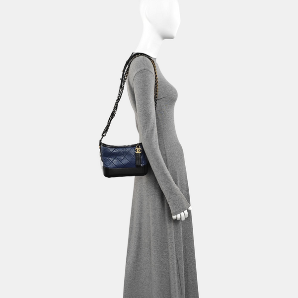 GABRIELLE Small Quilted Calfskin Blue