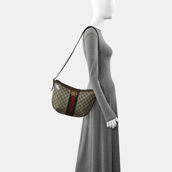 Authenticated pre-owned  Ophidia Small Monogram Coated Canvas Beige - Shoulder Bag at Looply