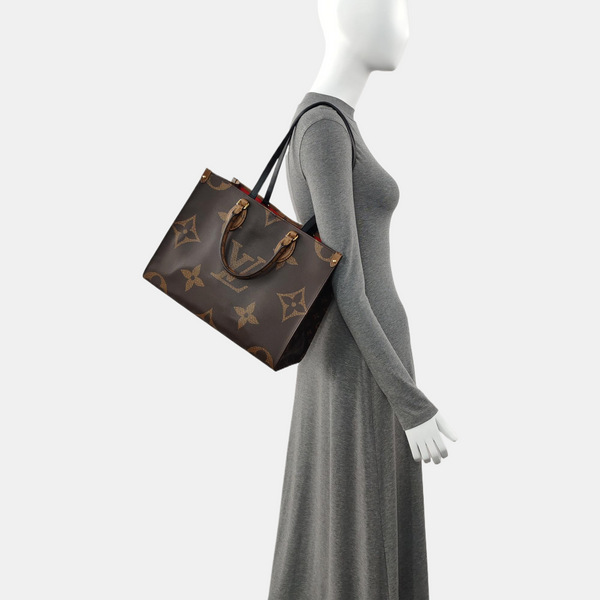 ONTHEGO MM Monogram Coated Canvas Brown