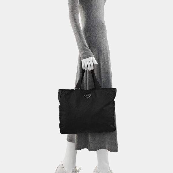 Nylon Tote Bag Black