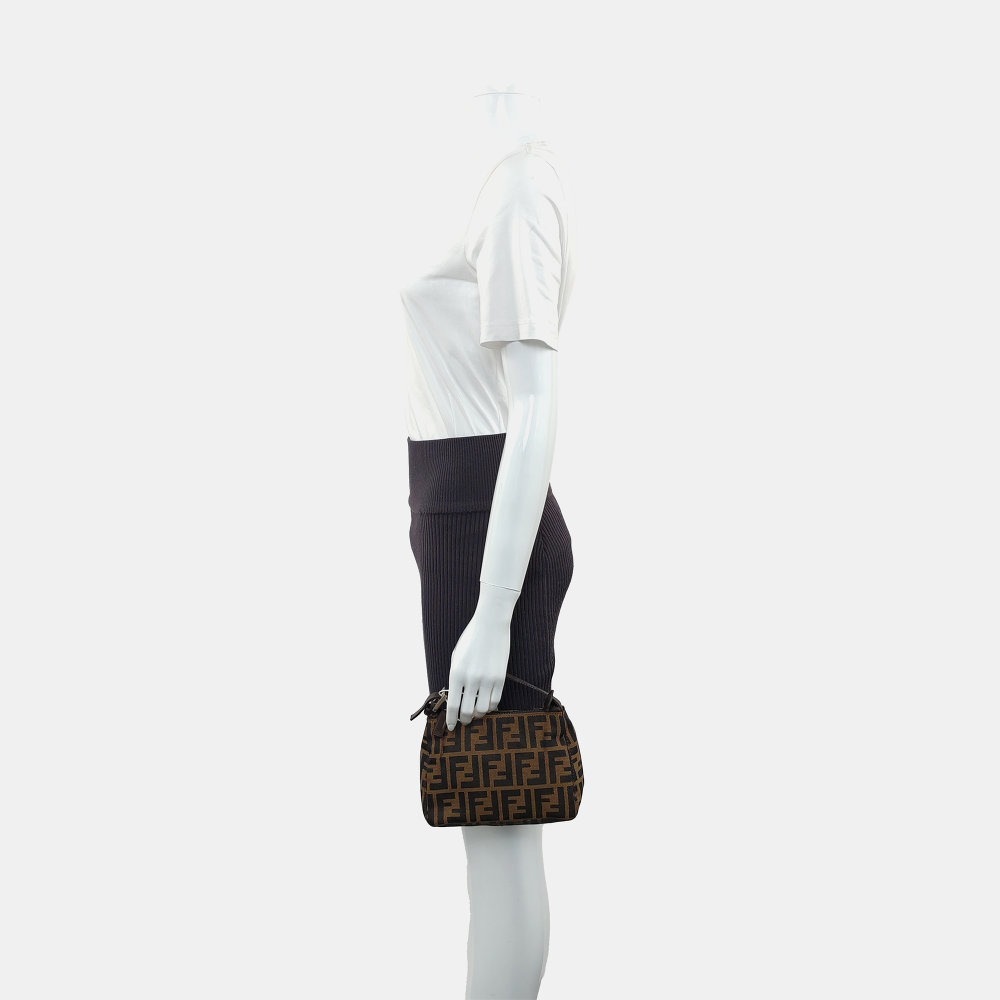Canvas Top Handle Bag Brown