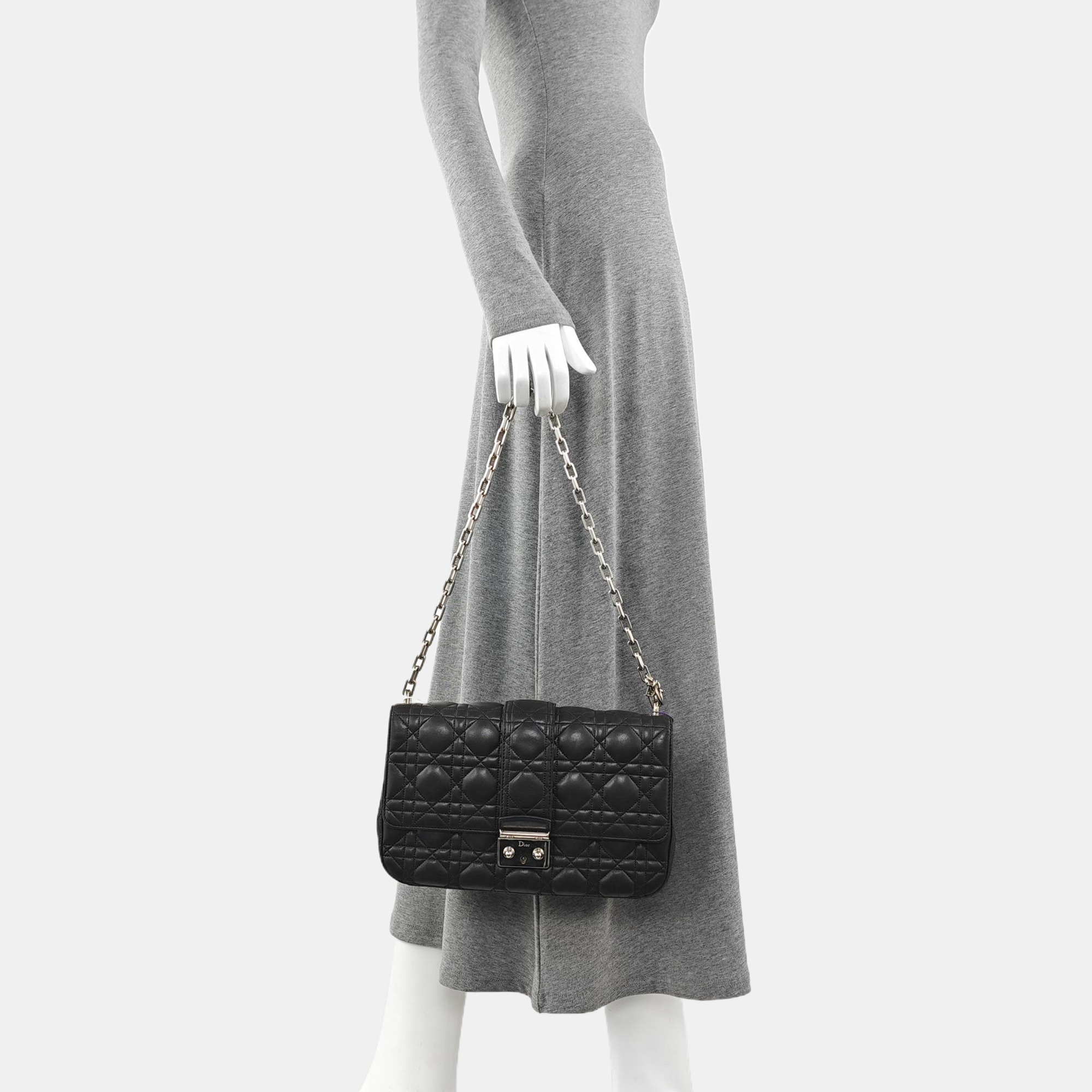 Miss Dior Cannage Lambskin Black