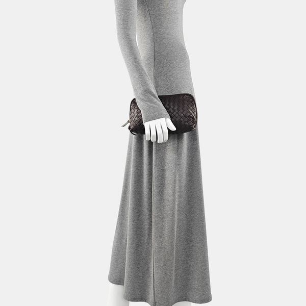 Lambskin Clutch Brown