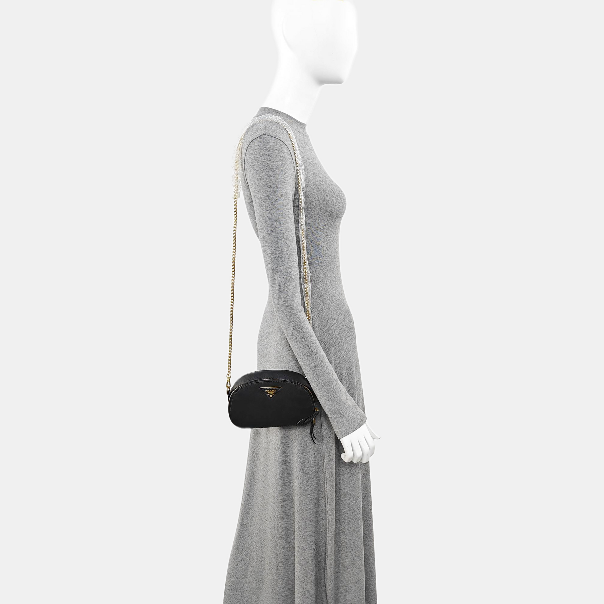 Calfskin Shoulder Bag Black