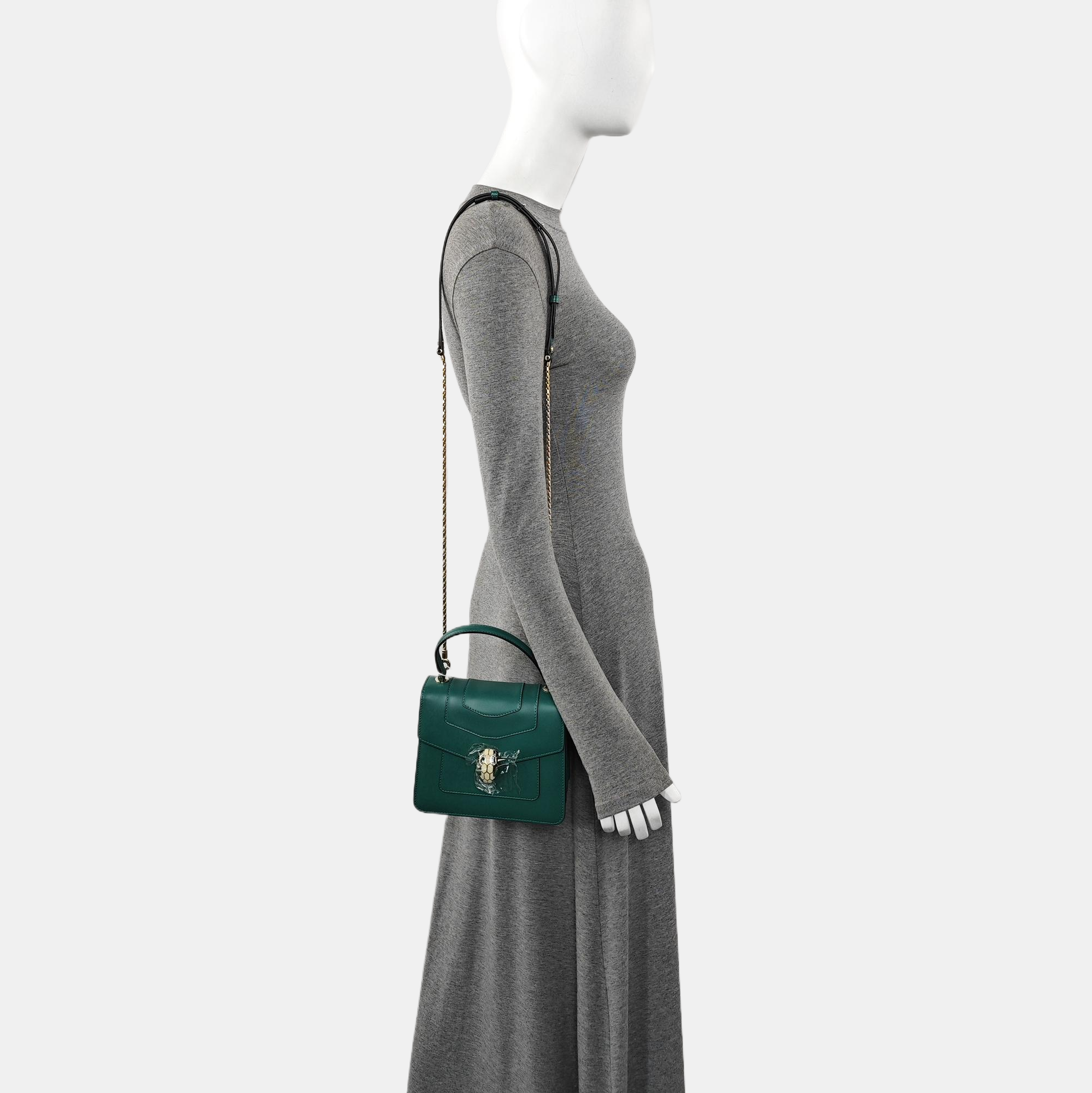 SERPENTI FOREVER Small Calfskin Green