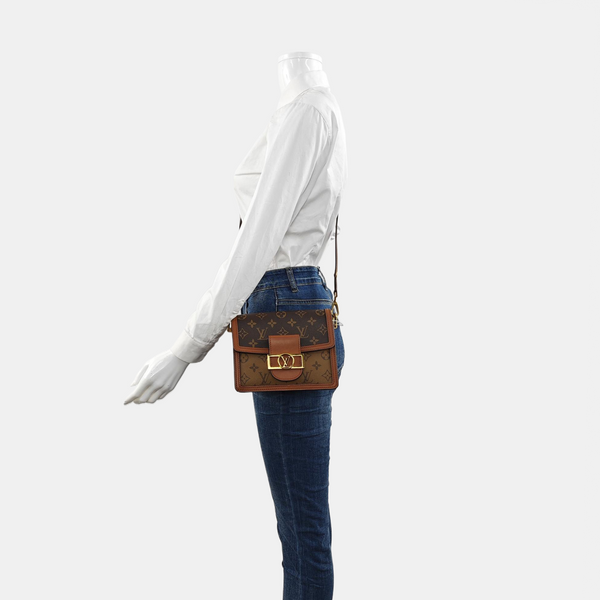 DAUPHINE Mini Monogram Coated Canvas Brown