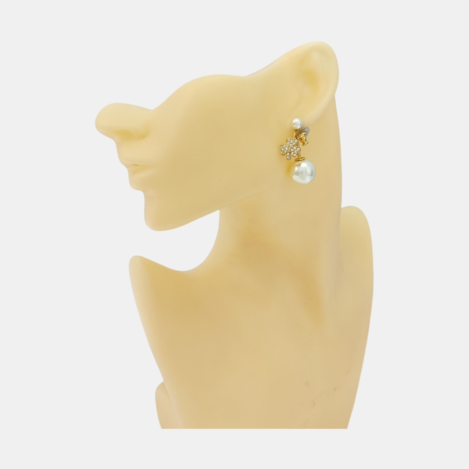 Metal White Stud Earrings