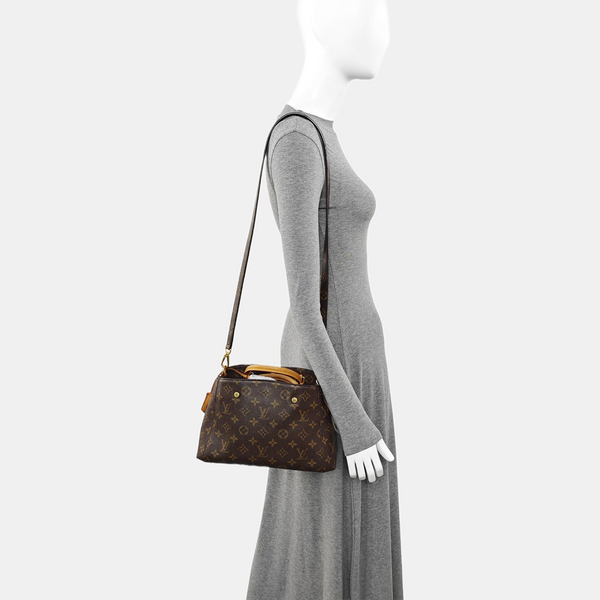 MONTAIGNE BB Monogram Coated Canvas Brown