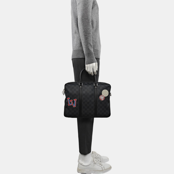 ANTON Damier Graphite Coated Canvas Gray