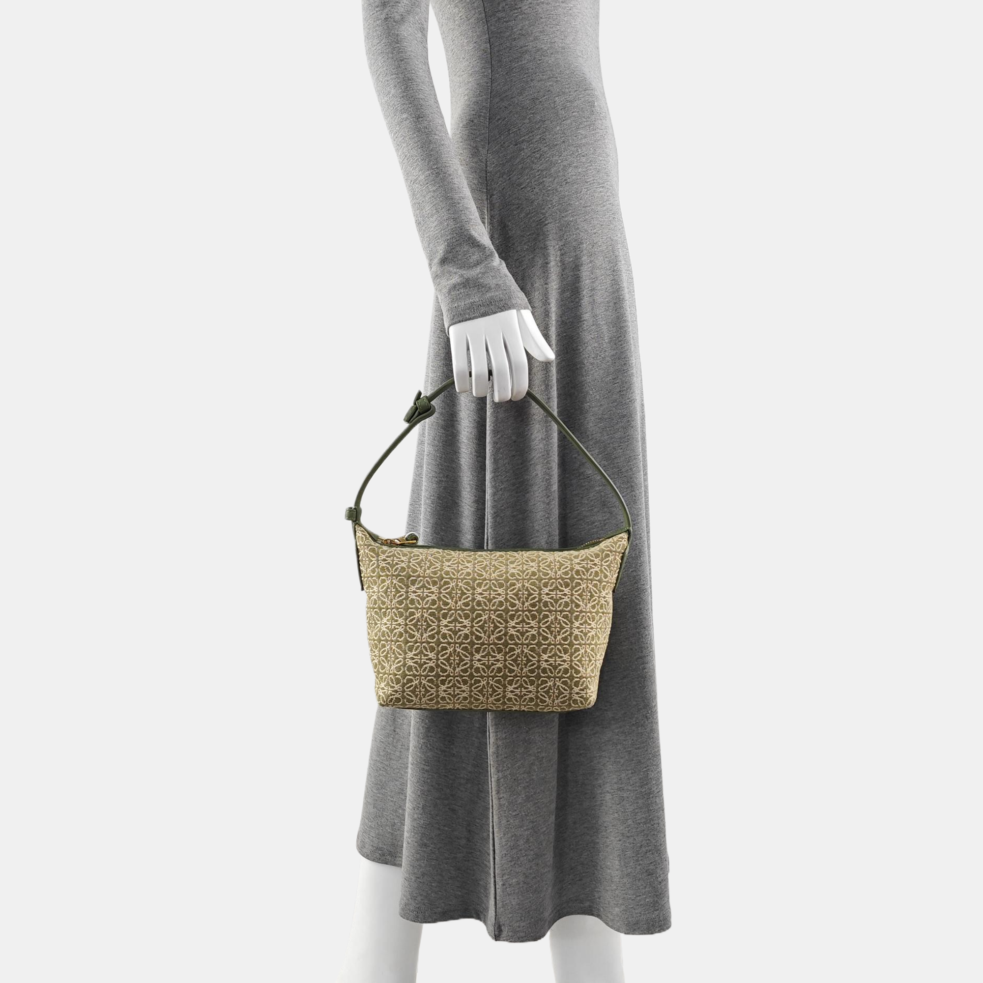 Canvas Top Handle Bag Green