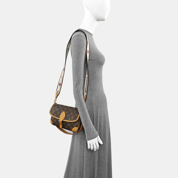 DIANE Monogram Coated Canvas Brown