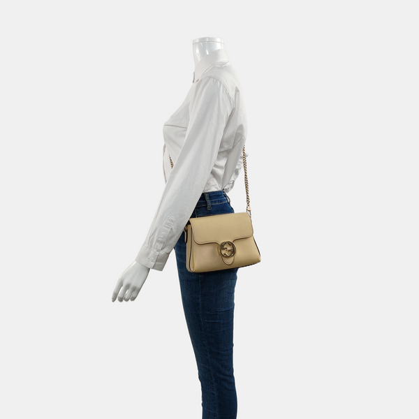 Interlocking G Mini Calfskin Beige
