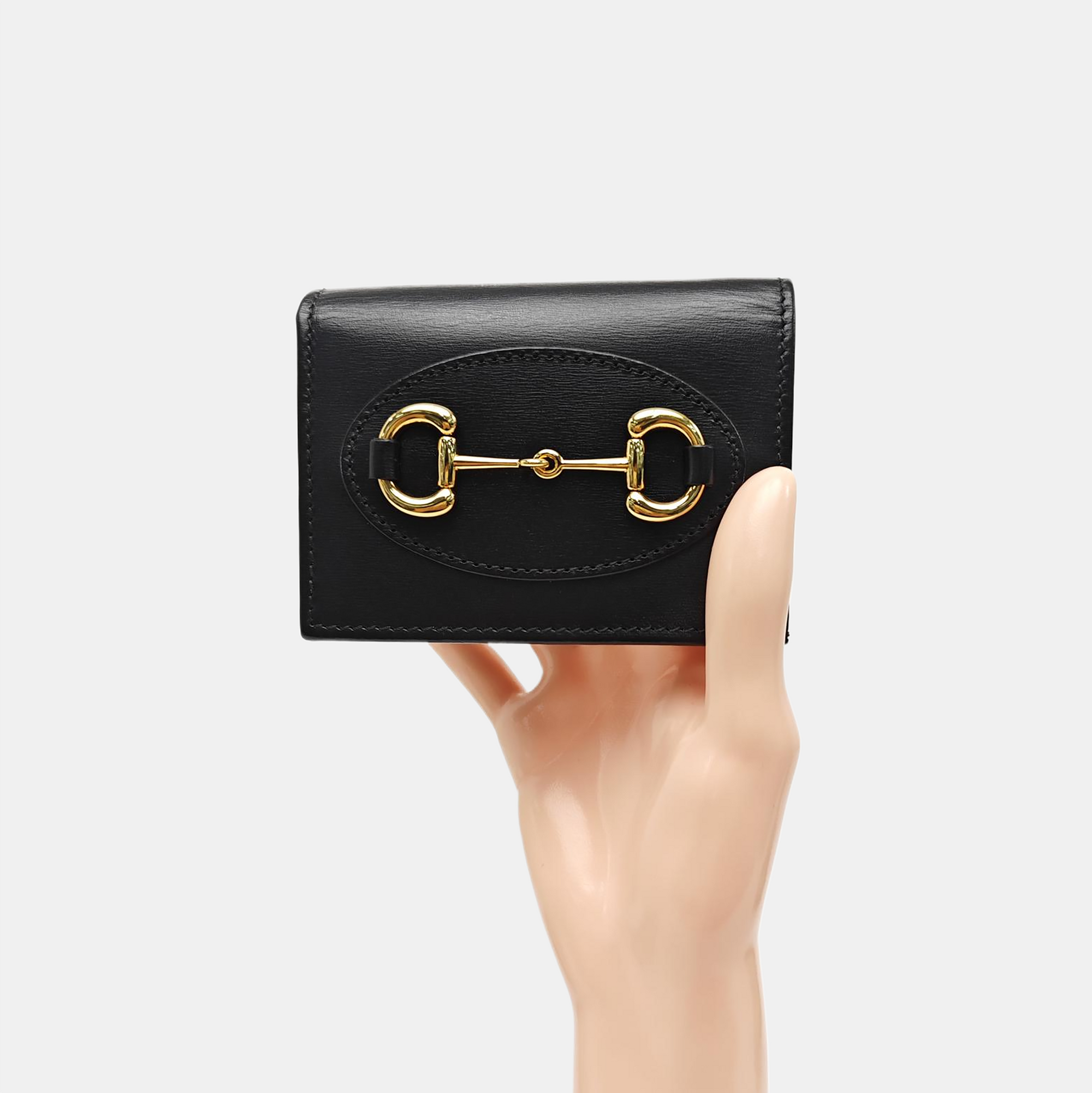 Horsebit 1955 Small Calfskin Black Wallet