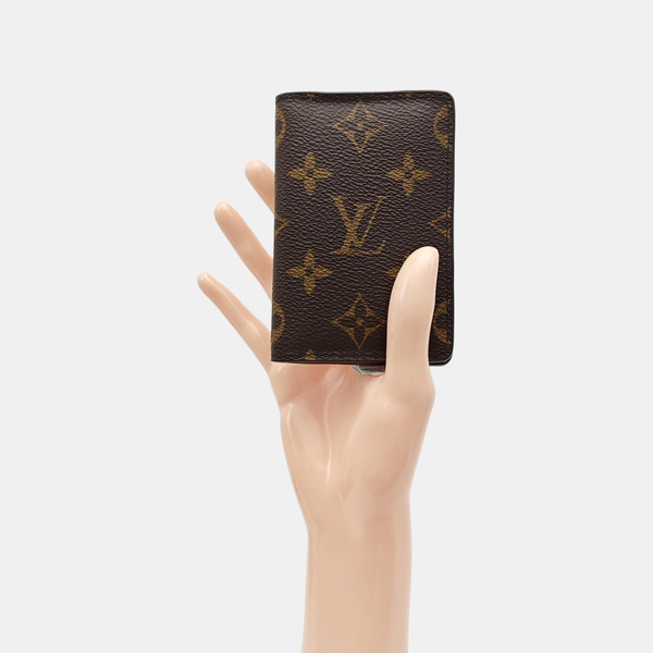 JAMES Monogram Coated Canvas Brown Card Holder