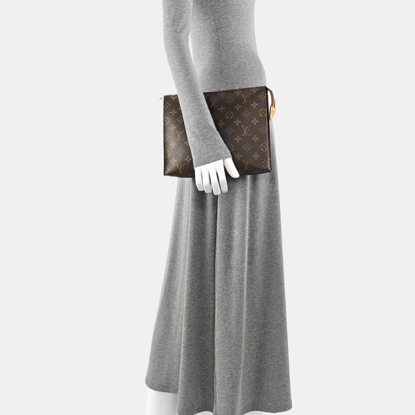 TOILET POCKET 26 Monogram Coated Canvas Brown