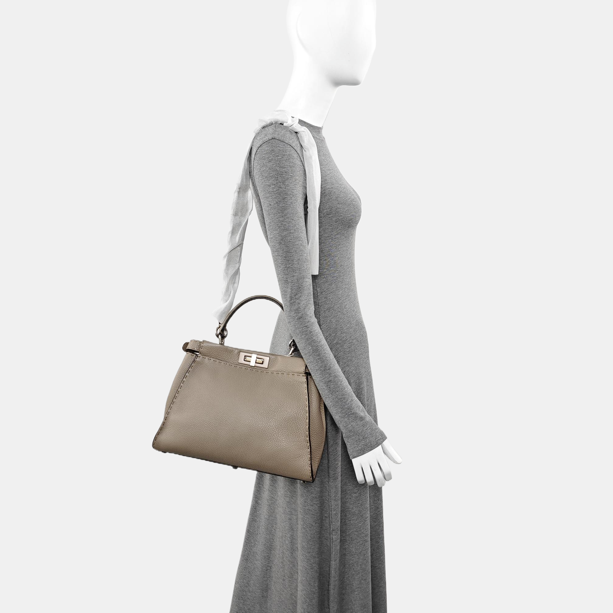 Peekaboo Medium Calfskin Gray