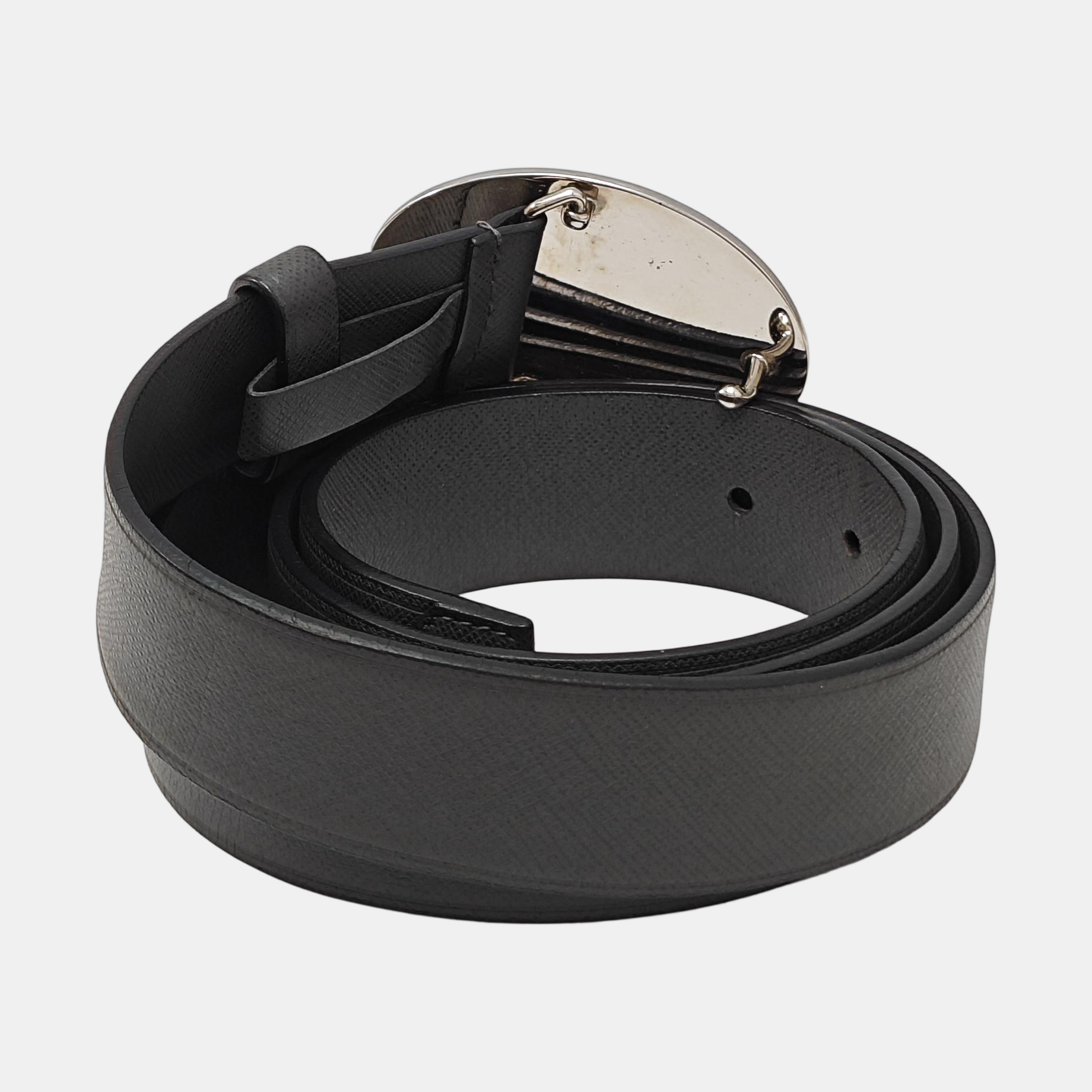 Leather Belt Gray