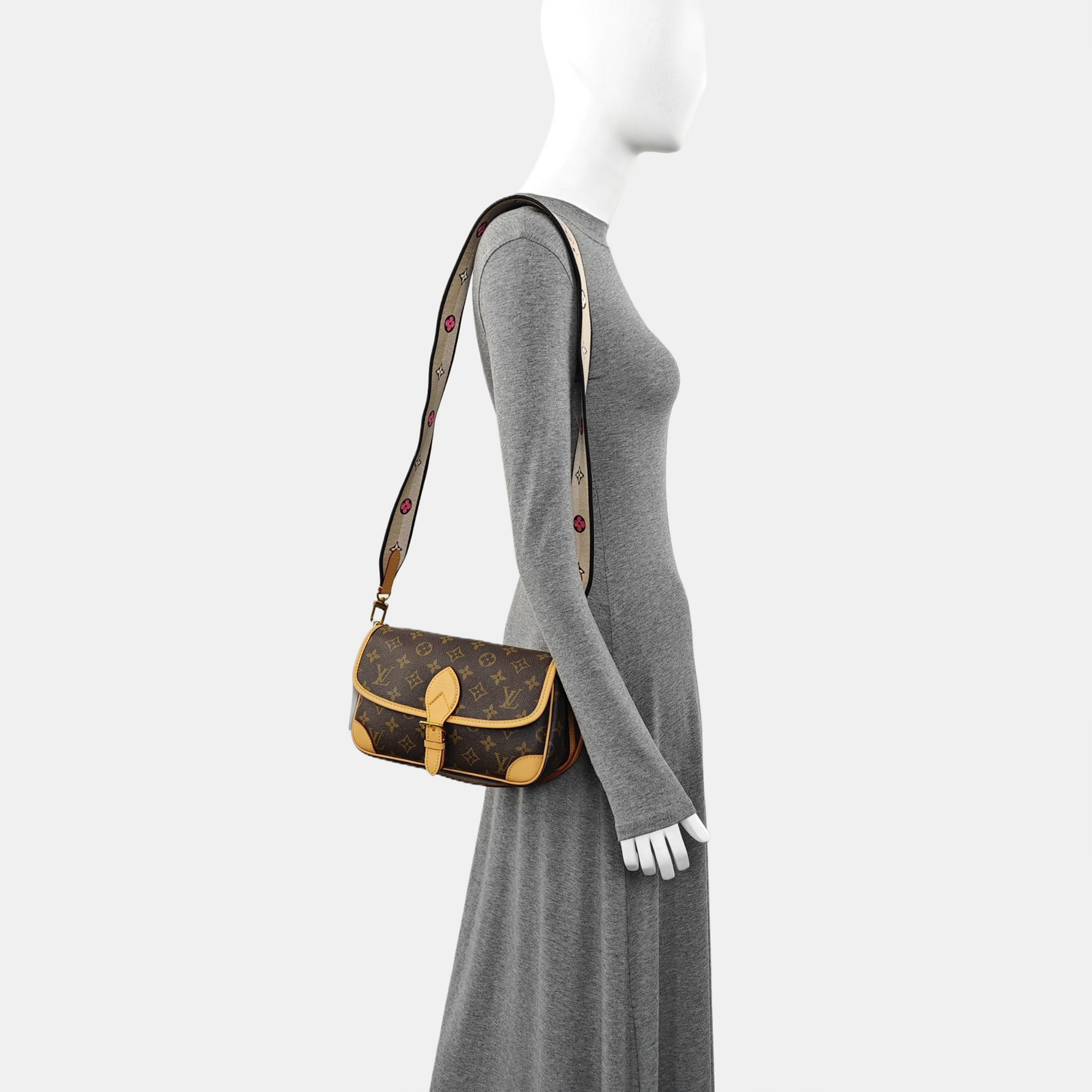 DIANE Monogram Coated Canvas Brown