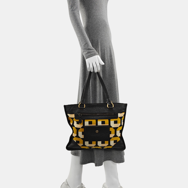 Canvas Top Handle Bag Multicolor