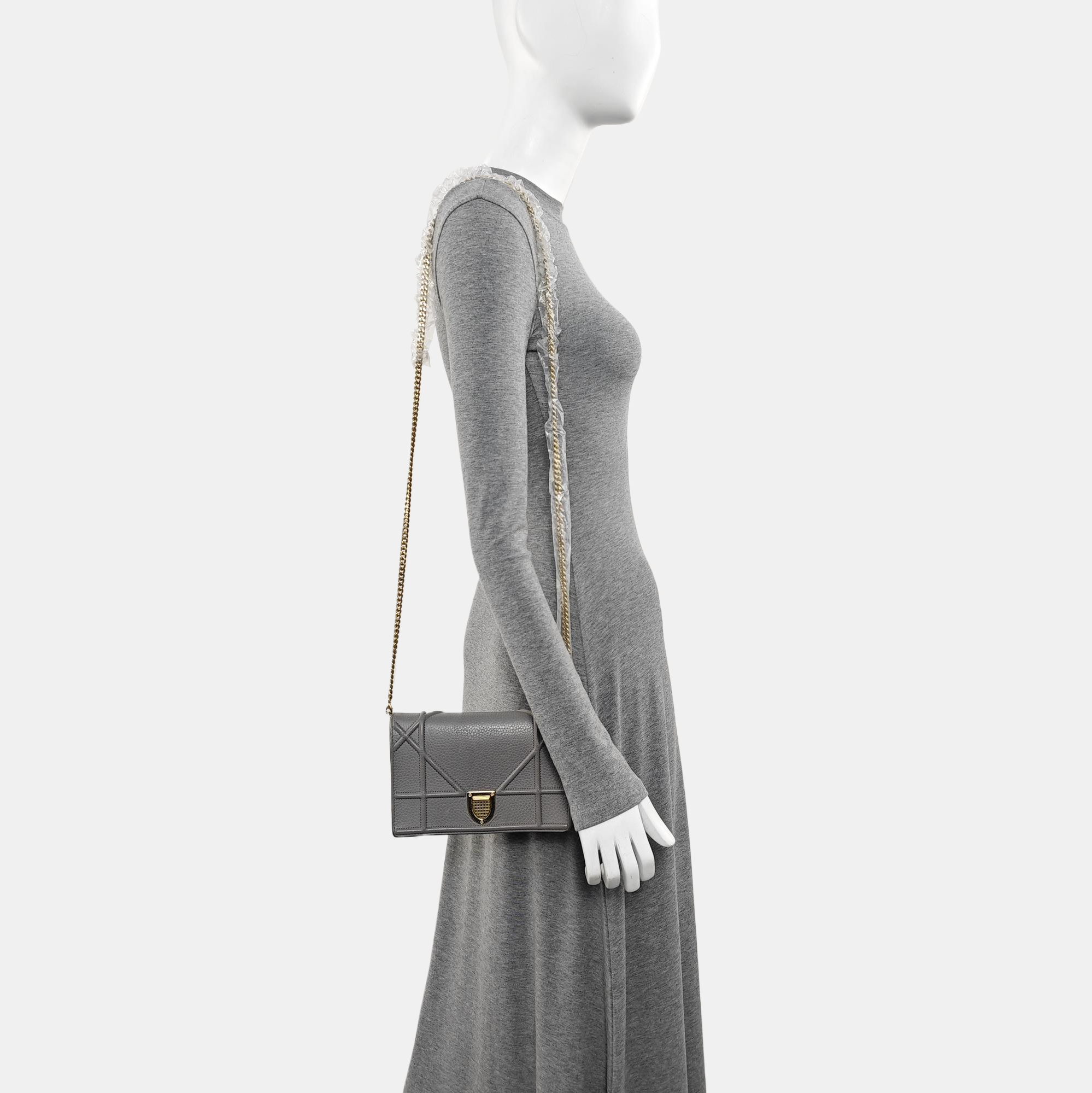 Diorama Cannage Calfskin Gray