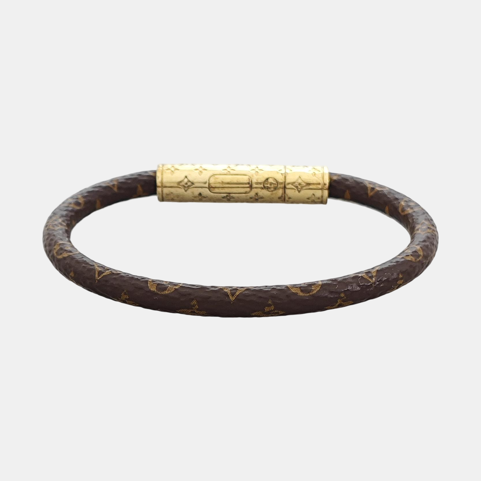 CONFIDENTIEL Coated Canvas Brown Bangle