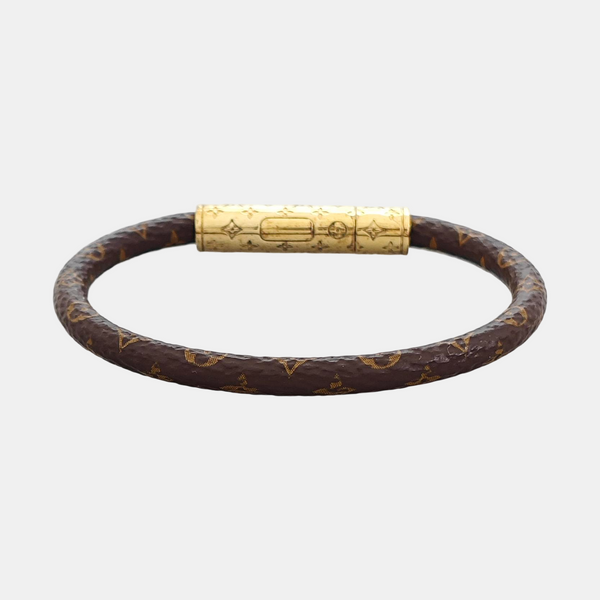 CONFIDENTIEL Coated Canvas Brown Bangle
