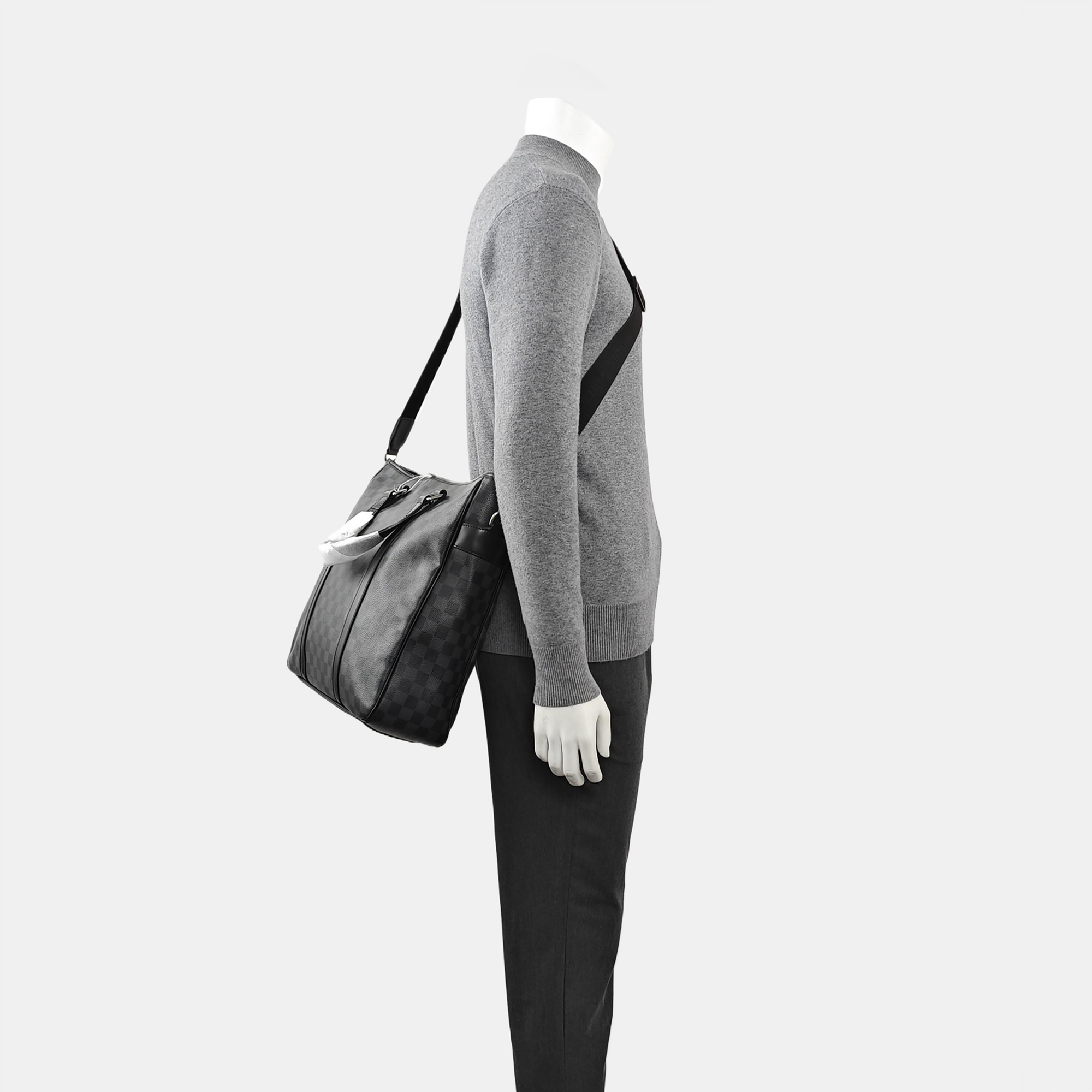 TADAO MM Damier Graphite Coated Canvas Gray