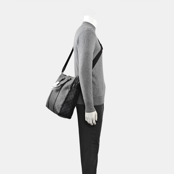 TADAO MM Damier Graphite Coated Canvas Gray