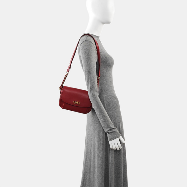 Gancini Calfskin Red