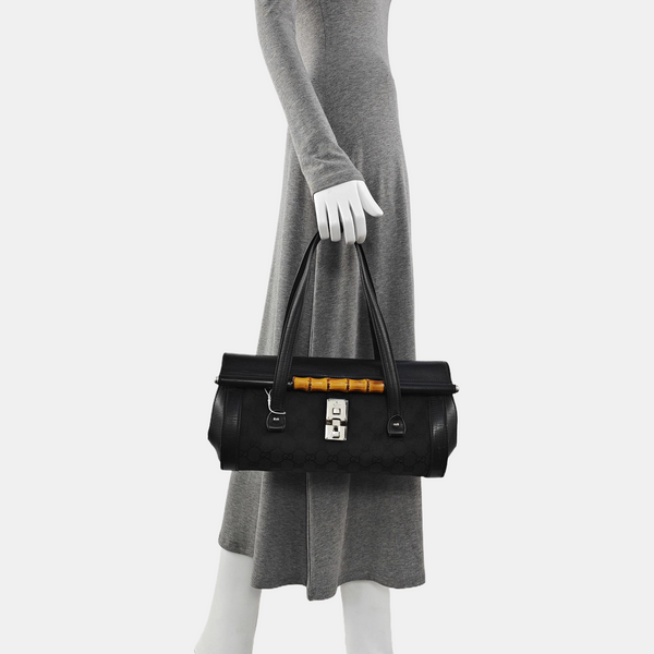 Monogram Canvas Top Handle Bag Black