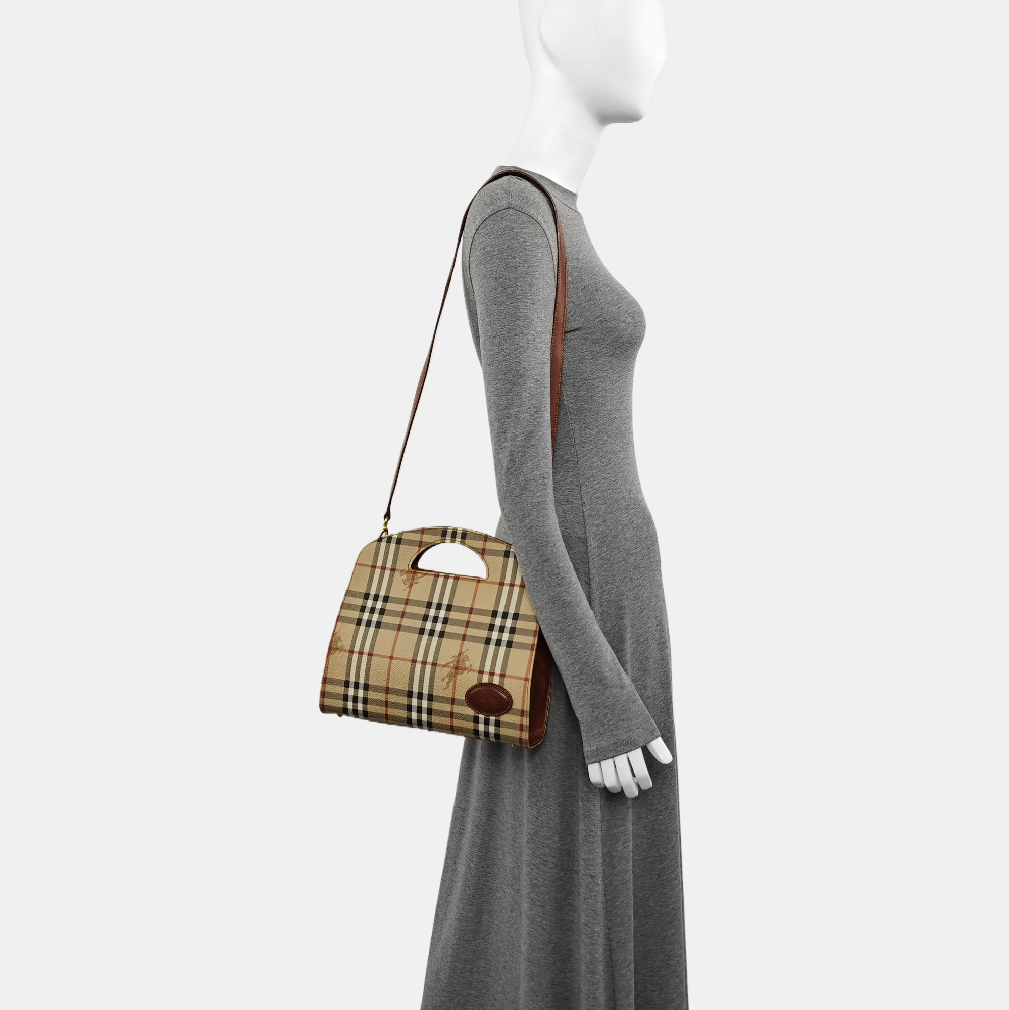 Coated Canvas Tote Bag Beige