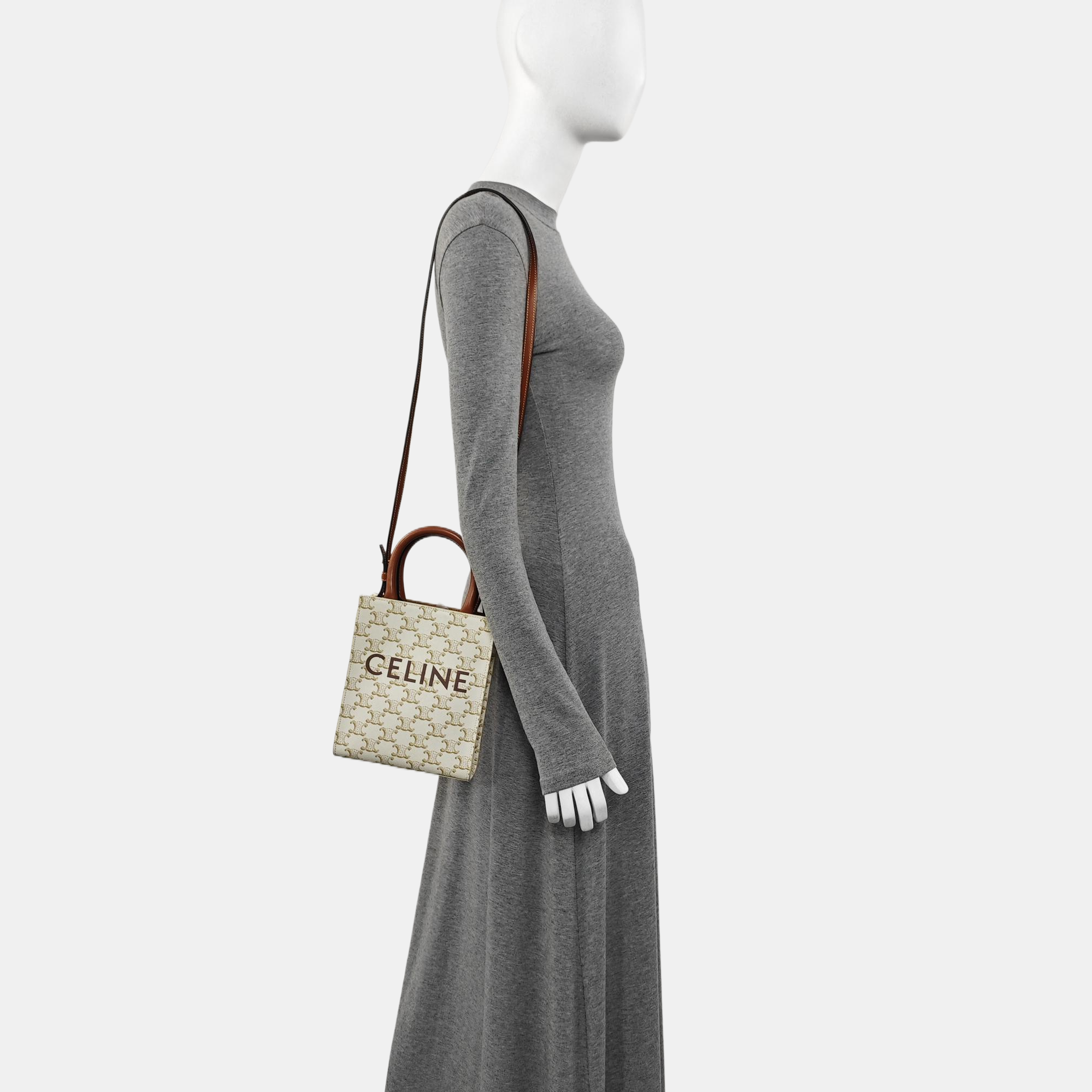 CABAS CELINE Mini Coated Canvas White