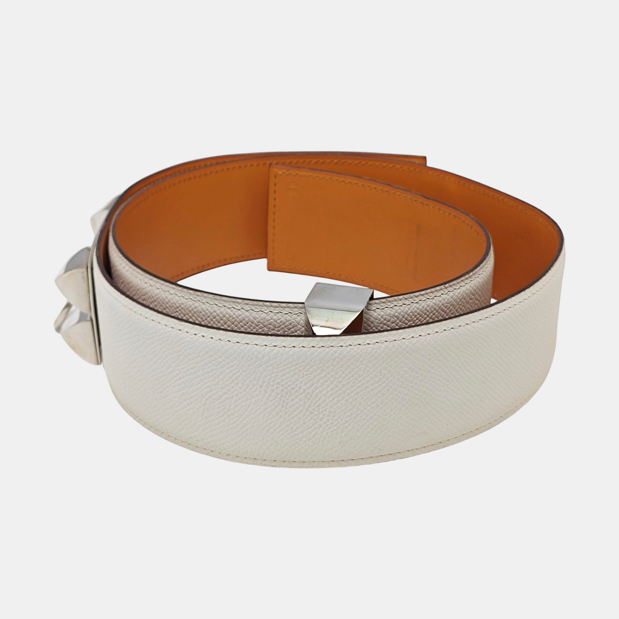 Leather Belt White