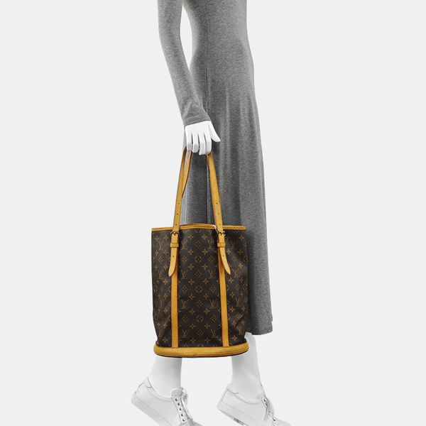 BUCKET GM Monogram Coated Canvas Brown
