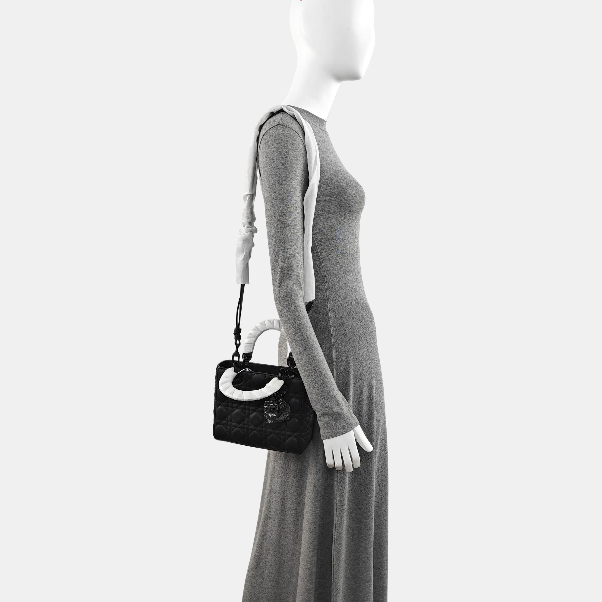 Lady Dior Small Cannage Calfskin Black