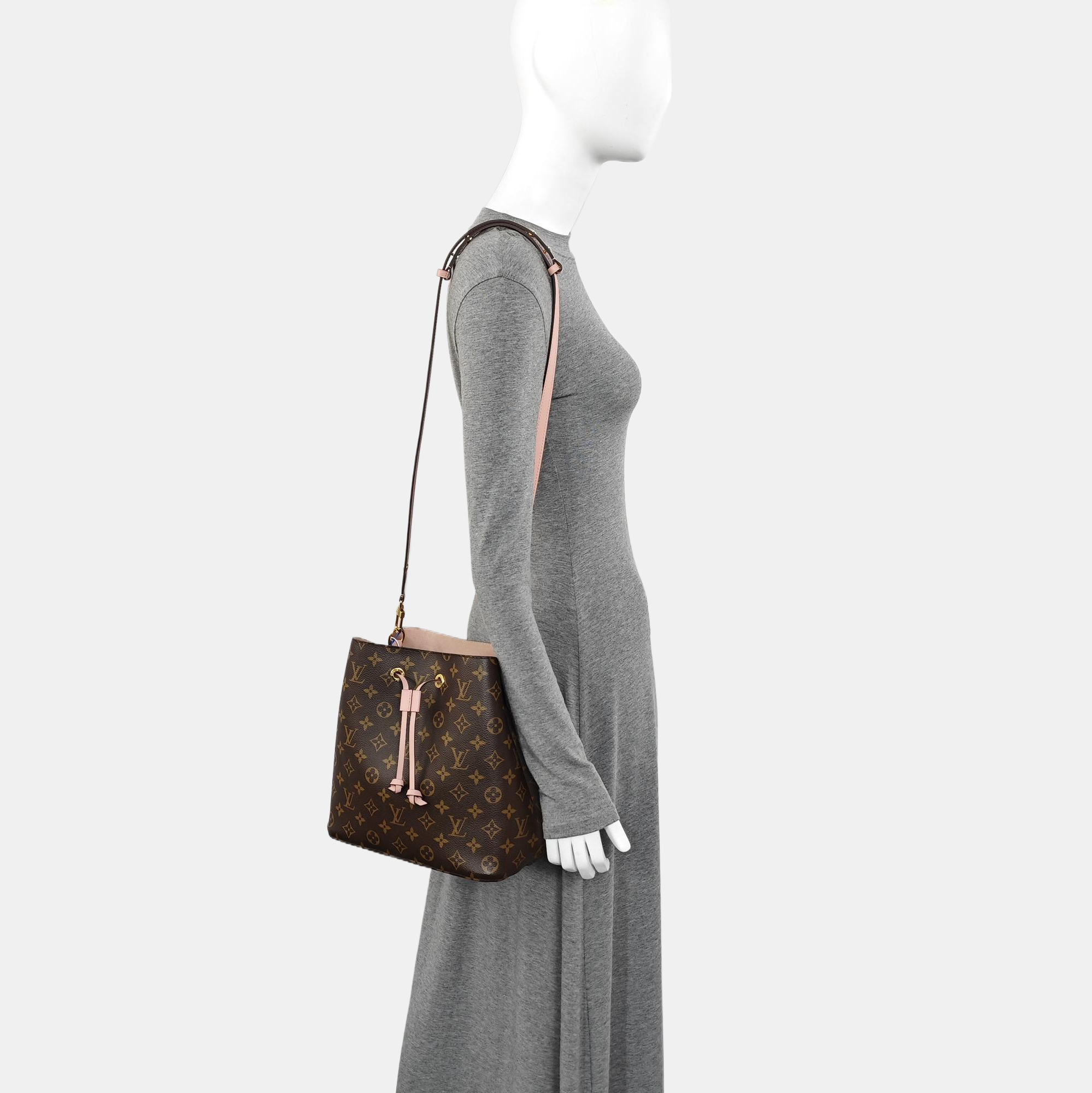 NÉONOÉ MM Monogram Coated Canvas Brown