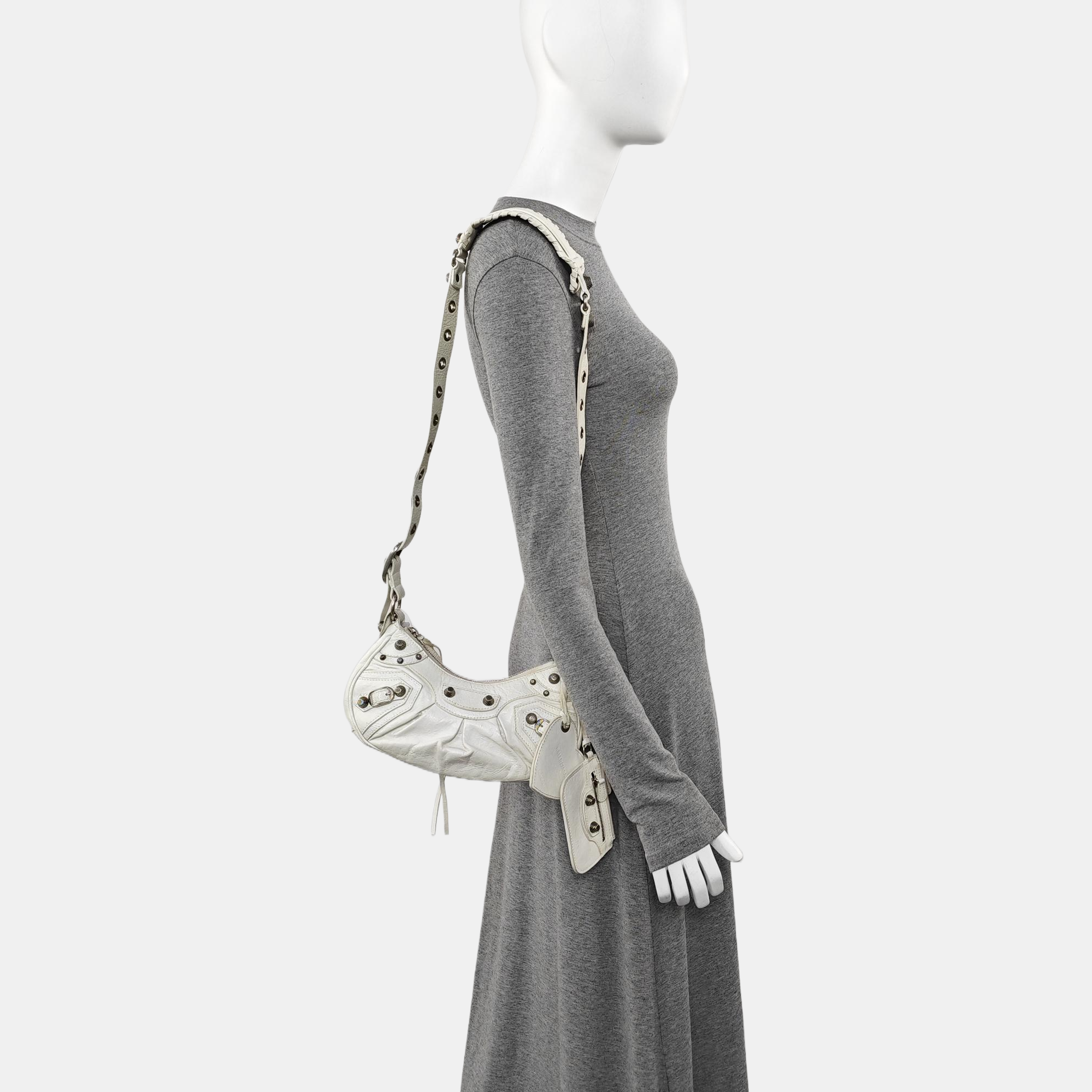 Le Cagole Small Lambskin White