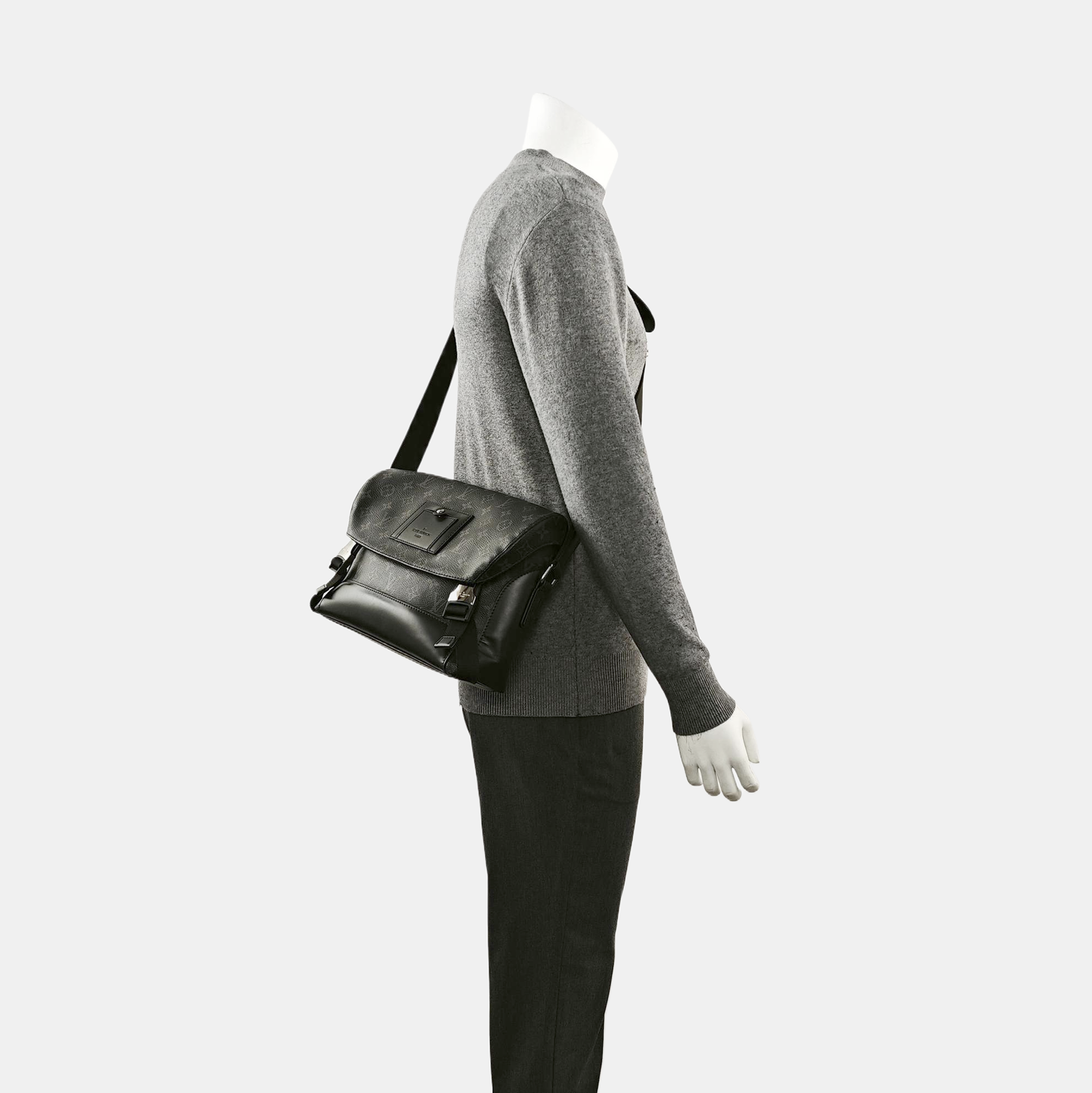 VOYAGER PM Monogram Coated Canvas Black