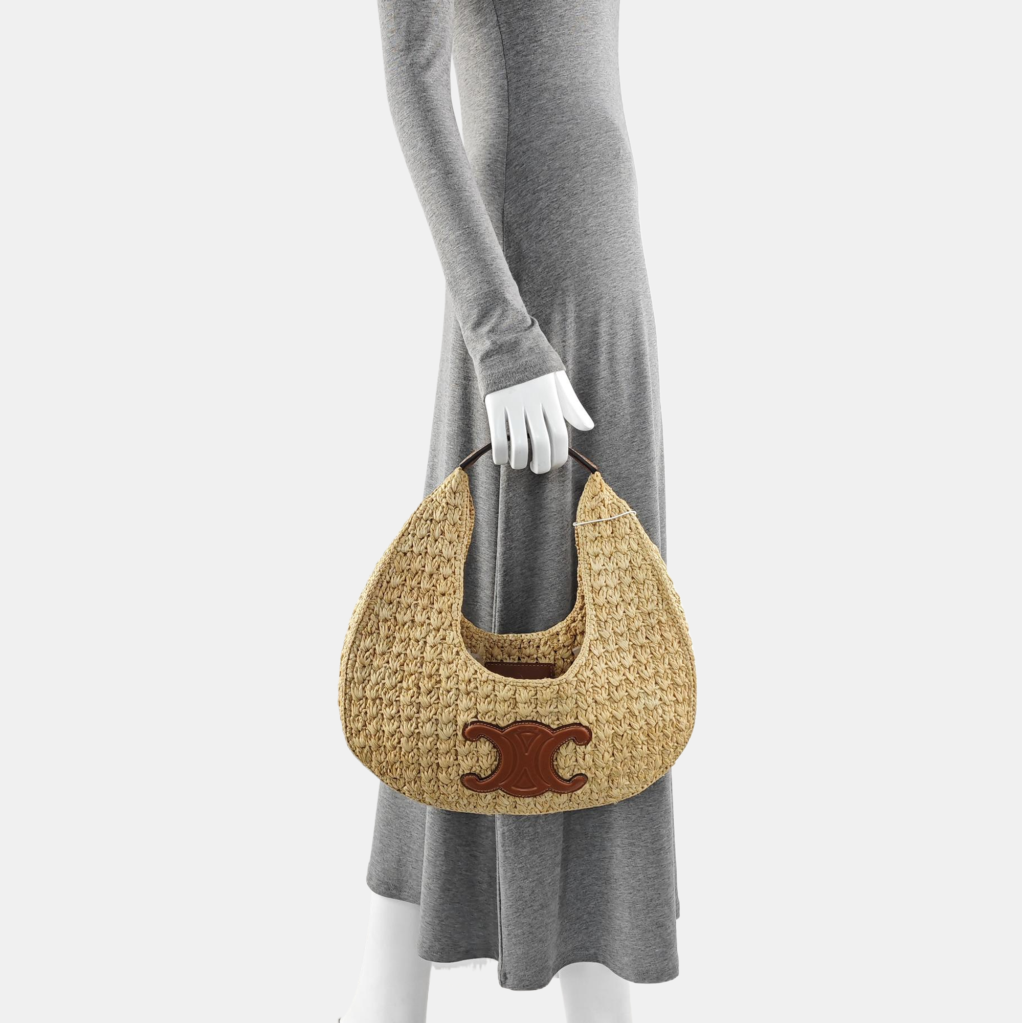 Straw Top Handle Bag Beige