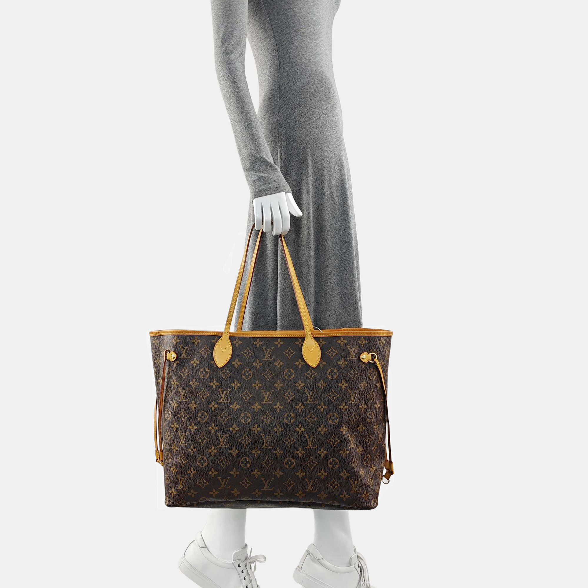 NEVERFULL GM Monogram Coated Canvas Brown